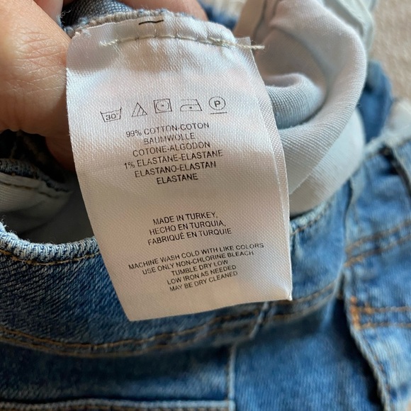 Free People Distressed Blue Mini Skirt Brack ajustable . Medidas en las fotos . - Picture 9 of 9